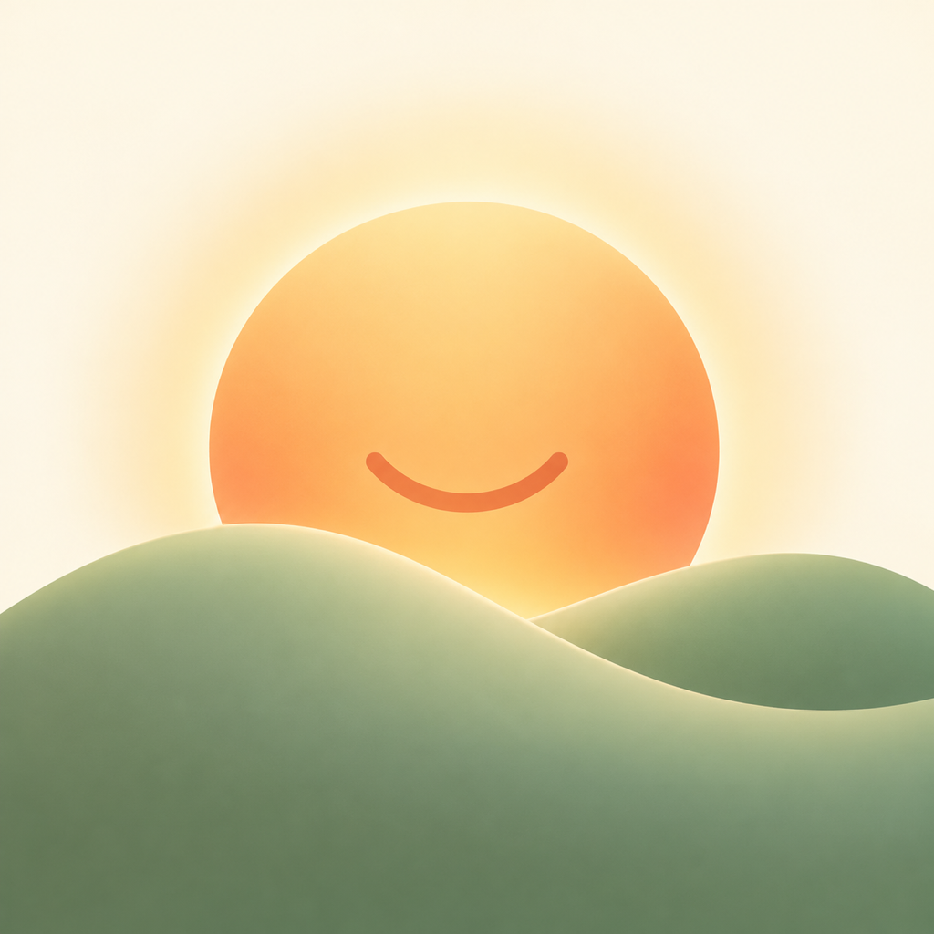 Tranquil Today sun and hills app icon